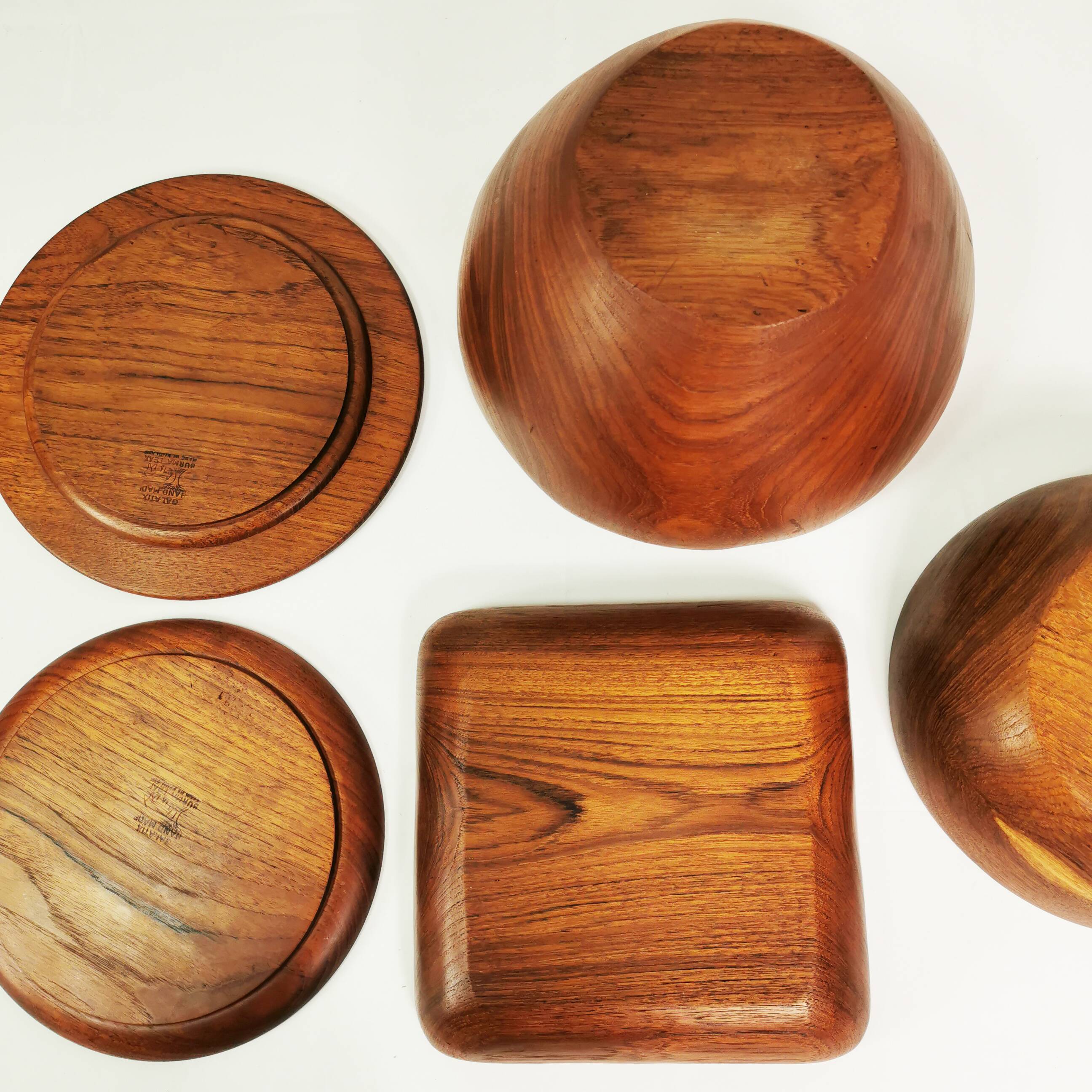 Mid Century Teak Dinnerware, 1960s