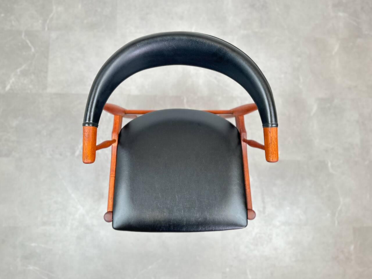BA113 - Armchair in Teak and Leather by Johannes Andersen