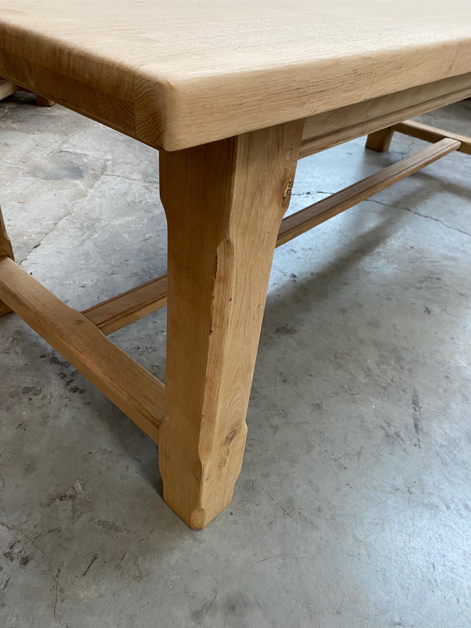 Farmhouse table with oak extensions