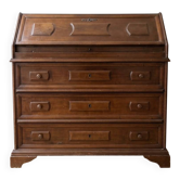 Antique wooden secretary with a drop-down front and drawers.