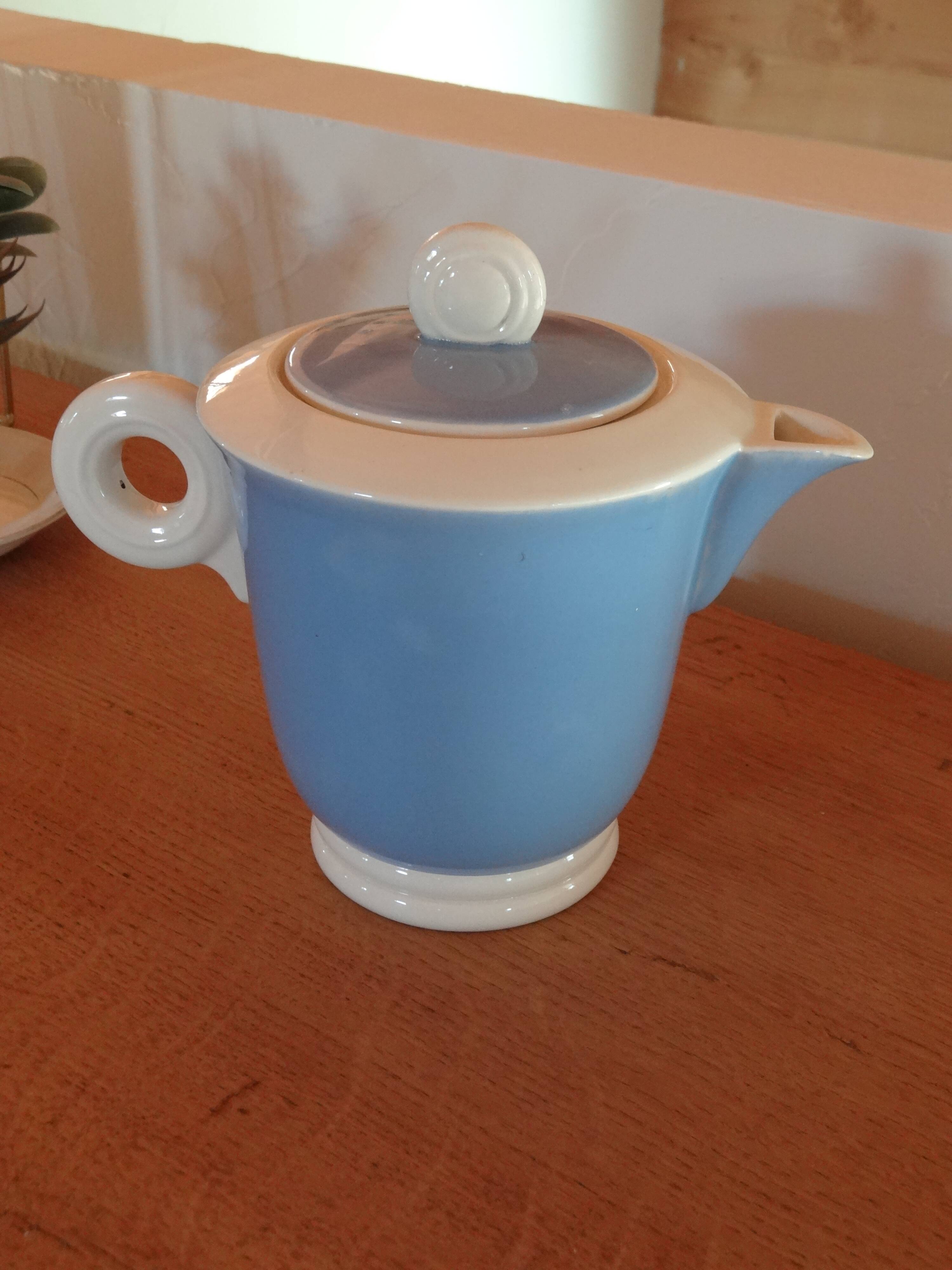 Art Deco teapot Digoin and Sarreguemines