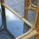 Pair of bamboo and smoked glass vintage bedside tables