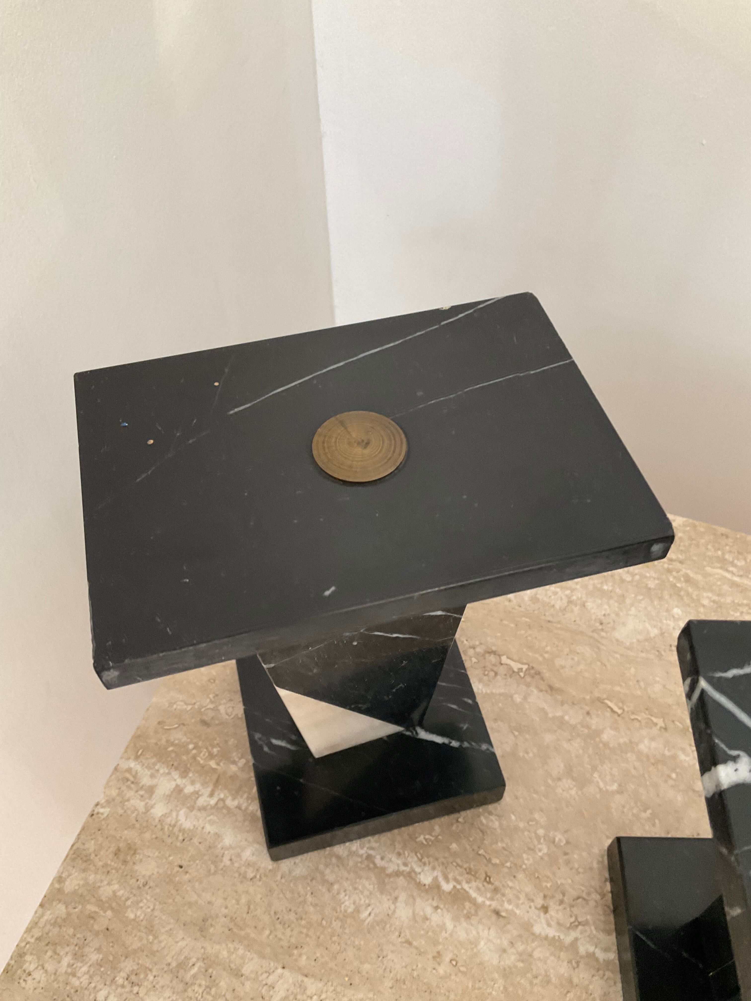 Pair of Art Deco marble bookends