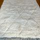 Berber carpet blessed white ouarain patterns with reliefs and black finishes