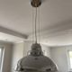 Chrome Metal Suspension Ceiling Light SEYLUMIERE Igor Vintage Industrial