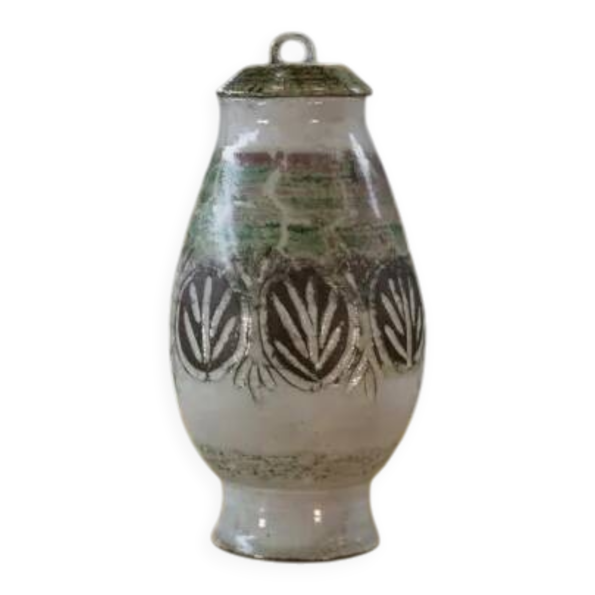 Large brutalist ceramic vase attributed to Albert Thiry 1950s