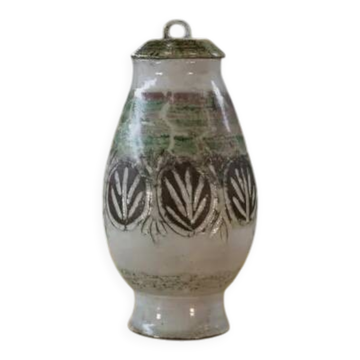 Large brutalist ceramic vase attributed to Albert Thiry 1950s