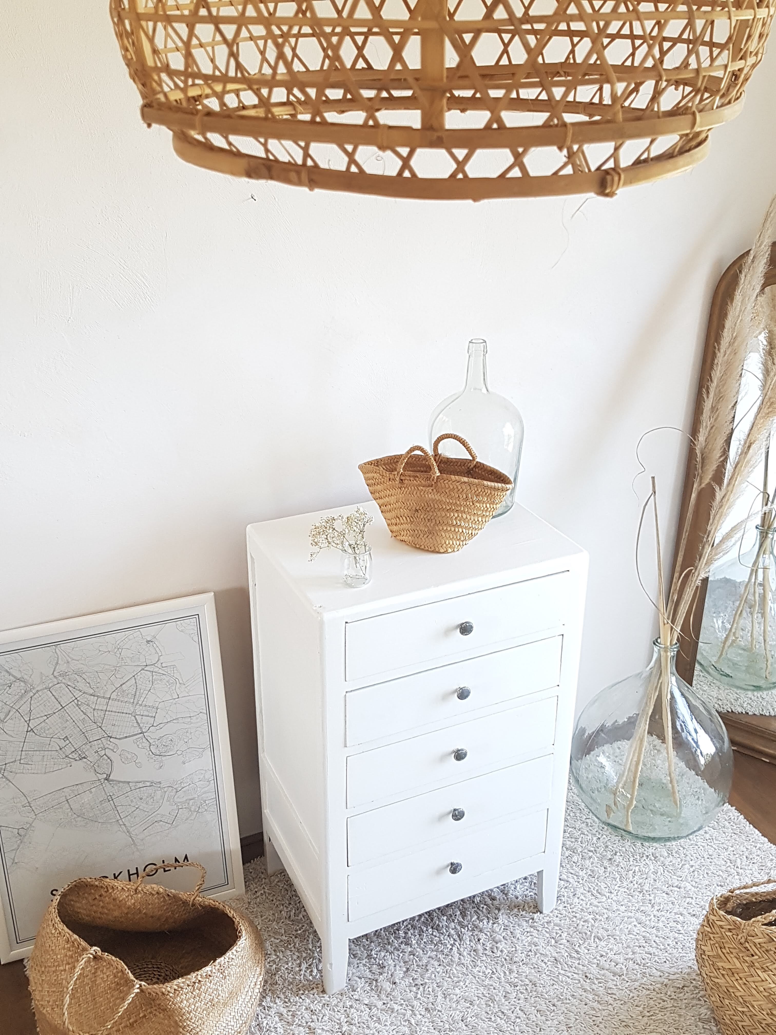 Chiffonnier  vintage wooden dresser circa 50s