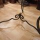 Wrought iron and glass tea table, 1930-1940