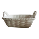 Panier en céramique blanche