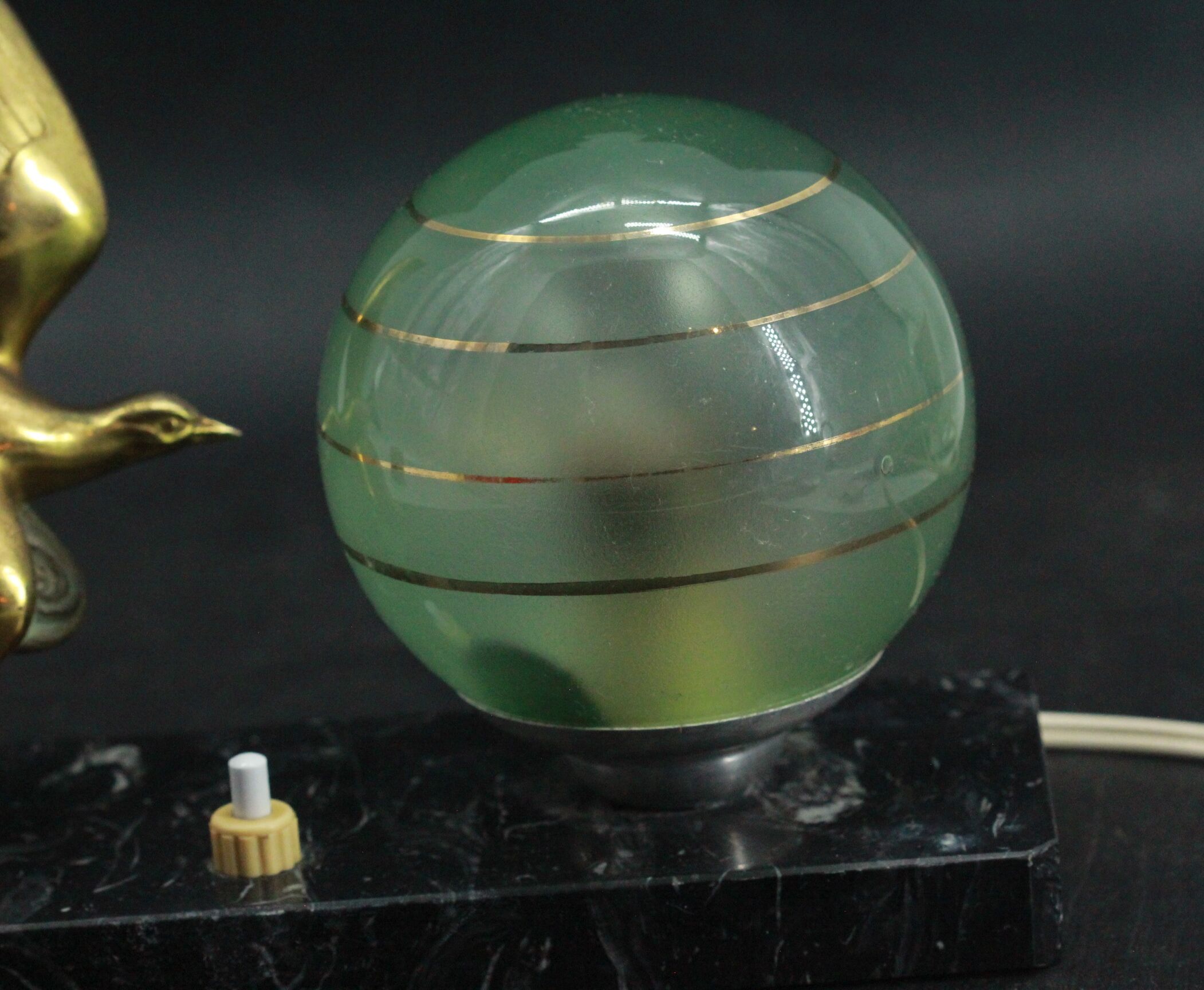 Art deco bird lamp