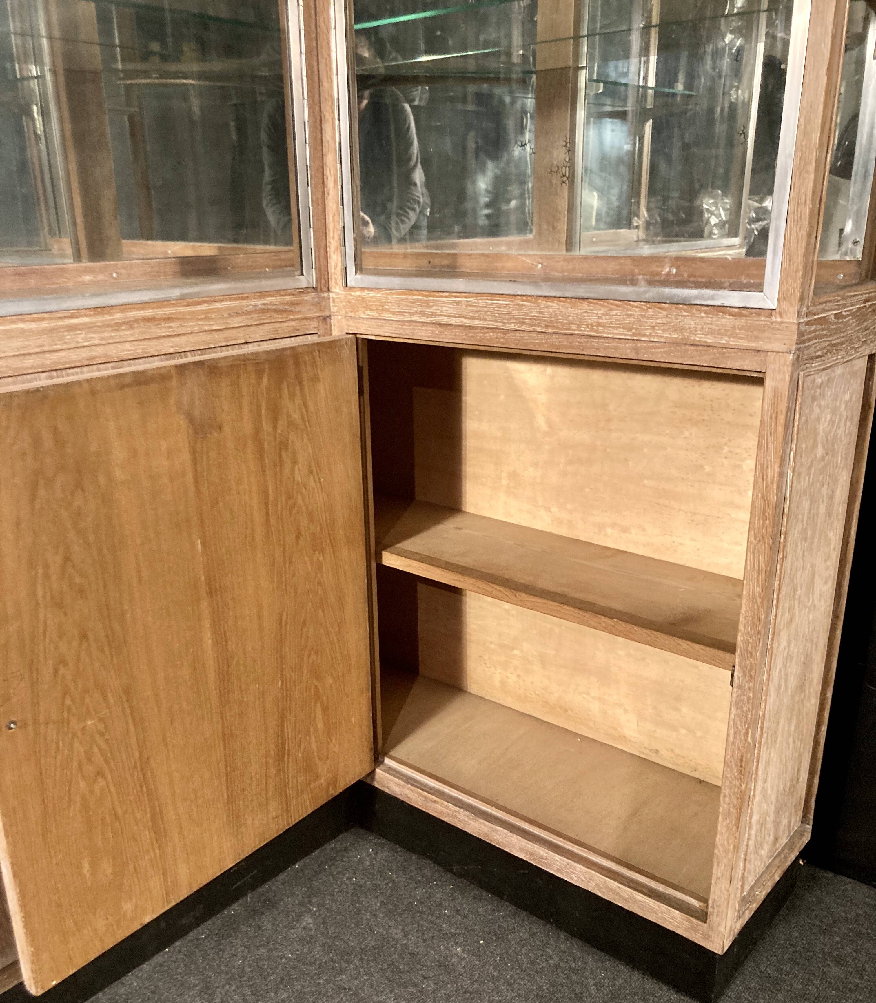 Art Deco corner display cabinet