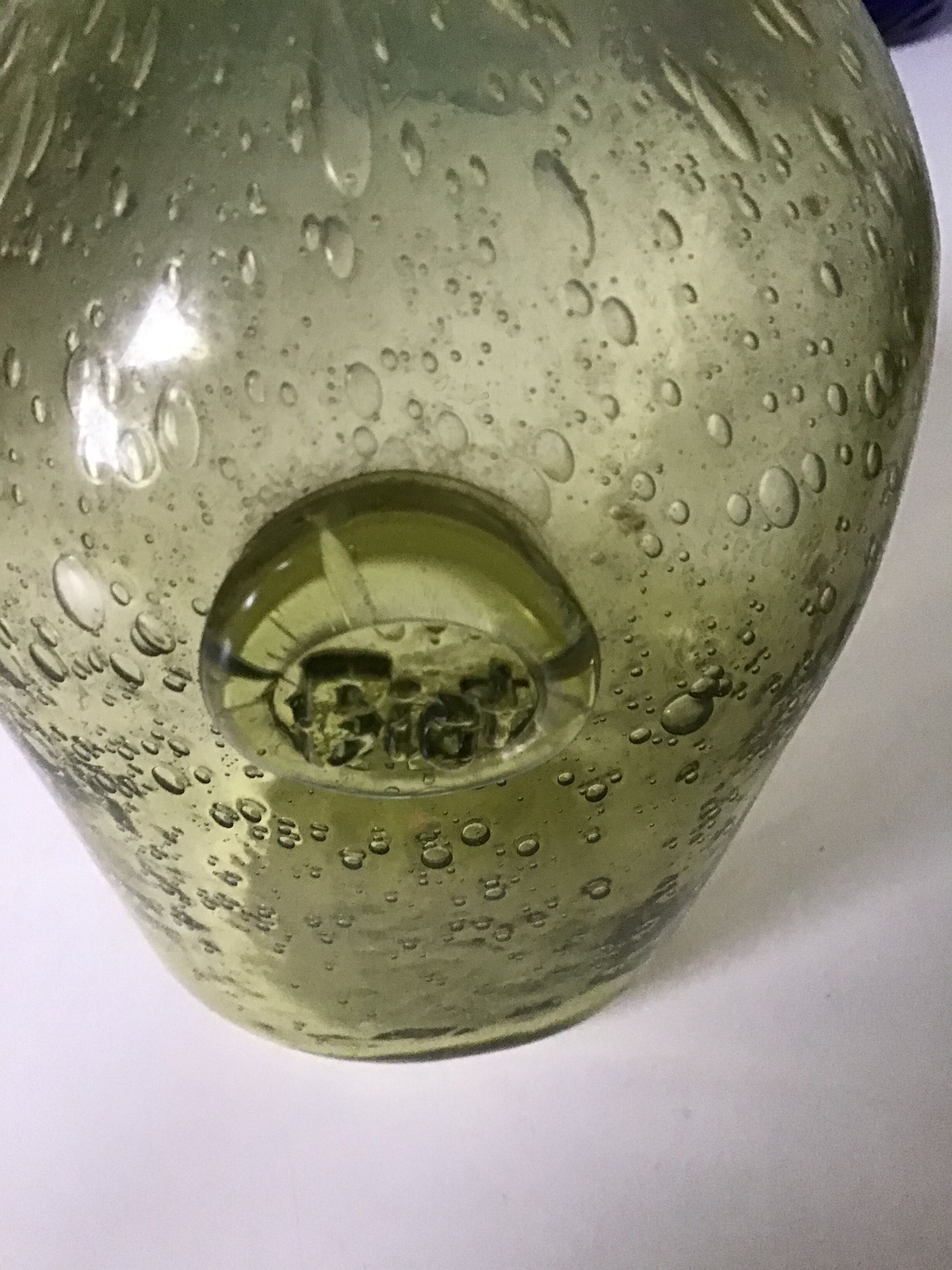 Bottle Biot glass bubble