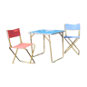 Table et chaises de camping vintage