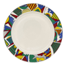 Dinner plate in Memphis style, "Tułowice" Porcelain Tableware Plant, Poland, 1980s