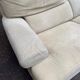 High-end 2-seater sofa duvivier beige nubuck velvet 155cm