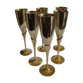 Brass champagne glasses