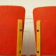 Pair of chairs "Zazou" skai red 1960