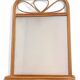 Mid Century French Riviera Rattan and Wicker Mirror With Shelf, Spain, 1960s–70s
