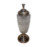 Old urn vase in art deco glass