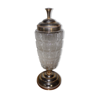 Old urn vase in art deco glass