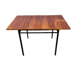 Mahogany veneer dining table by Marcel Gascoin 1960 for Alveole