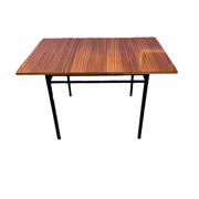 Mahogany veneer dining table by Marcel Gascoin 1960 for Alveole
