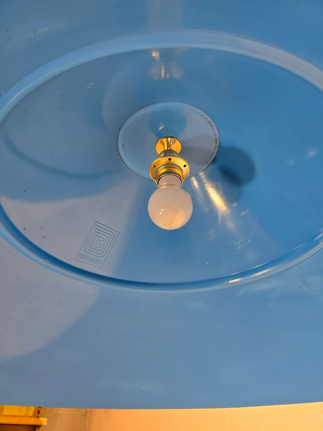 Industrial pendant light, 1950, Bekaert, Germany