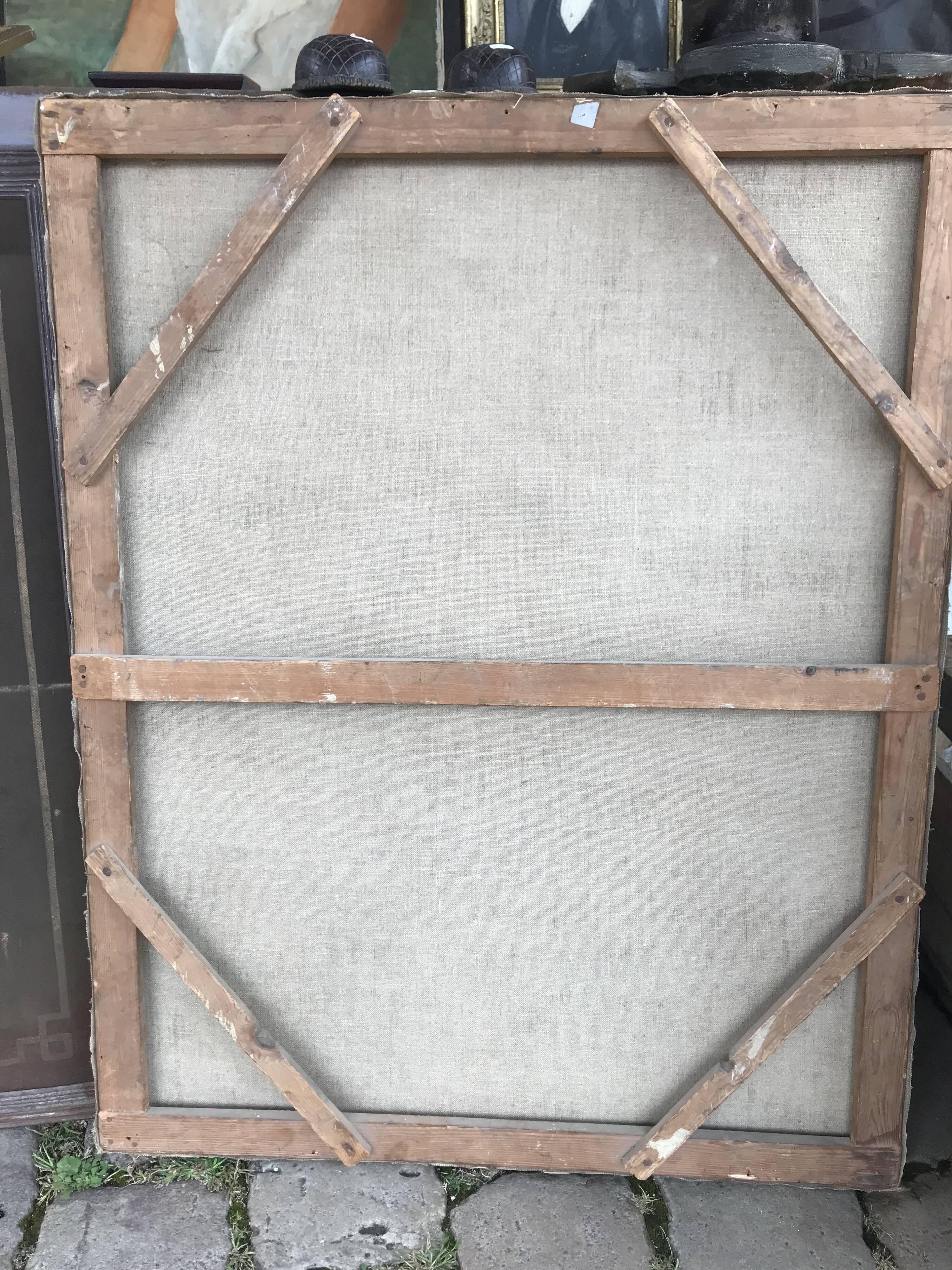 Oil on canvas portrait 19th