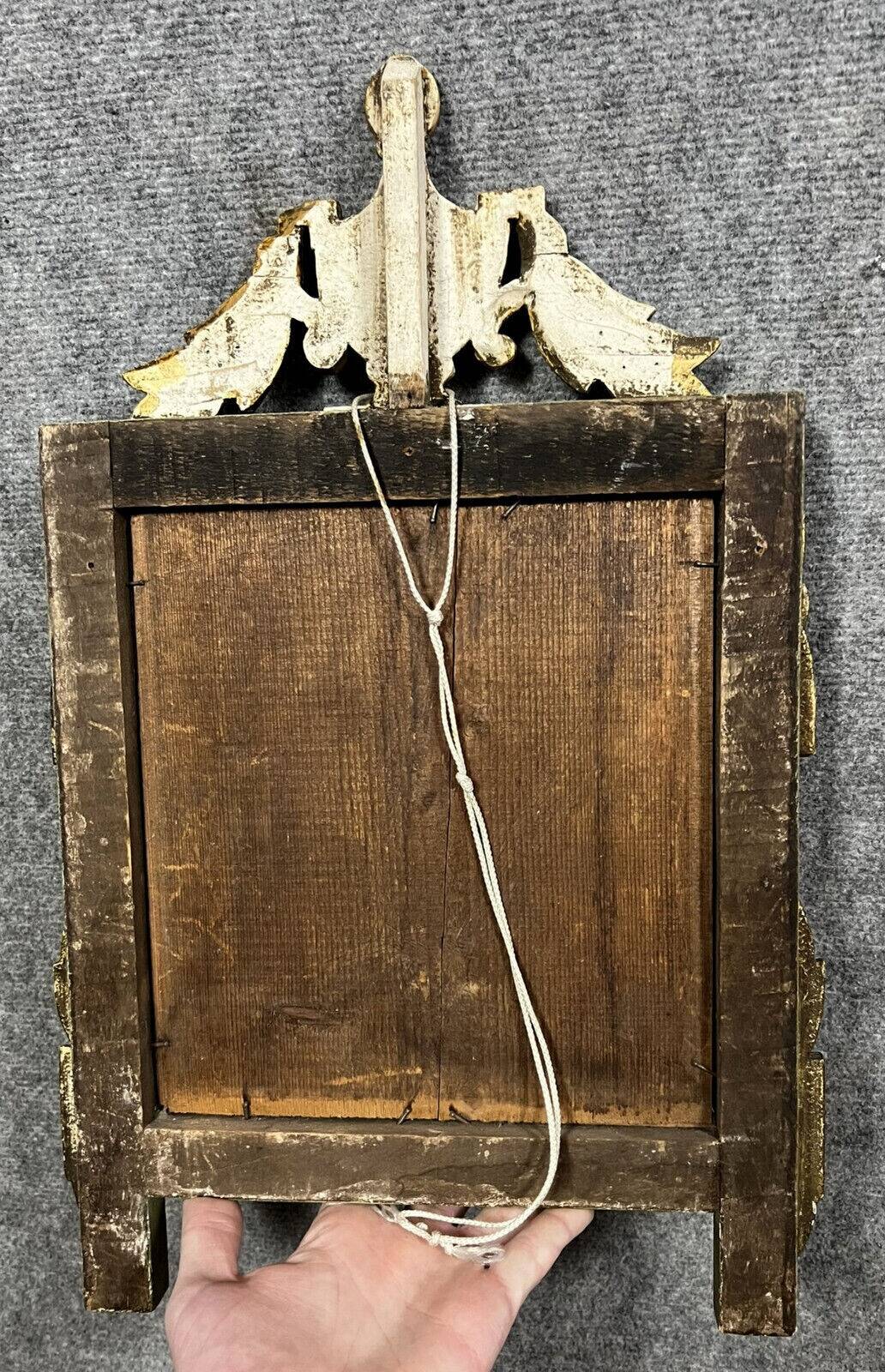 Louis XVI style mirror in gilded wood and lacquered wood circa 1900