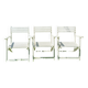 Folding slatted garden armchairs