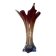 Murano glass vase, blown, gradient red, original antique label.