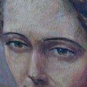 Lot of two oil portraits from the early 20th century by Laurent Delhief