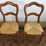 Set of 2 Baumann straw chairs