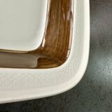 Vintage Scandinavian Rörstrand Forma Dish - 70s-80s - Beige and Chocolate