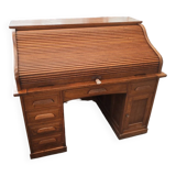 Ancien bureau américain à persienne en S chêne vers 1940