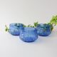 Set of 3 Vintage IVIMA Blue Glass Dessert Bowls, 1960s