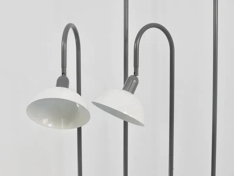 2 Postmodern 1980s Memphis Style Uplighter Floor Lamps, Torchiere, Italy, 1980s