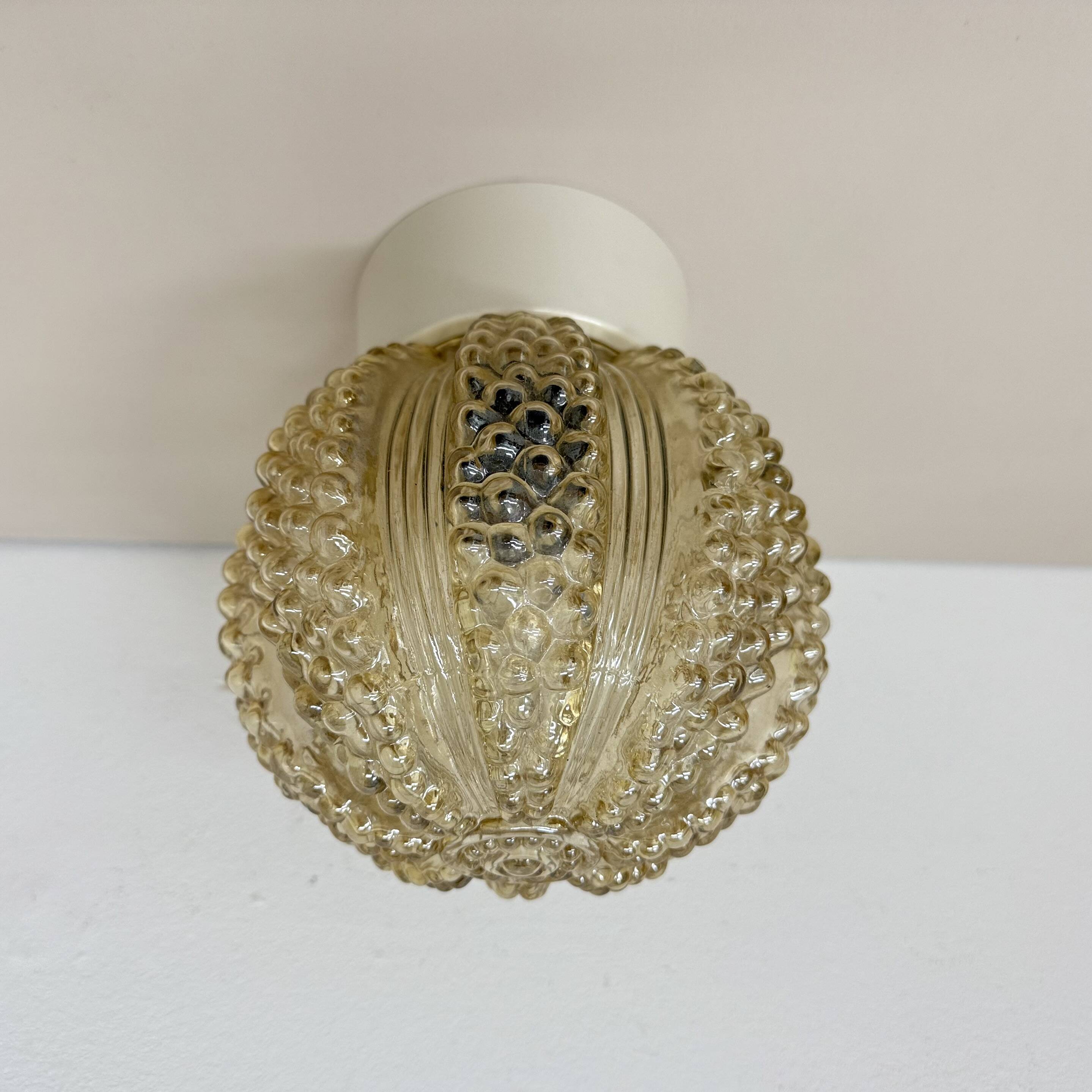 Vintage glass bubble ceiling lamp , 1970s