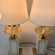 Le Dauphin Pair of Frugiere Lamps 1960-1970 Fruit Crystal Hollywood Re