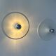 Pair of vintage wall lights, white lacquered metal, Italy 1970.