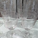 Engraved crystal glasses