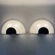 Set of 2 glass Prisma wall lamps MEGA, 1980s, Italy