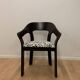 Set of 4 vintage wooden and fabric chairs, 1970