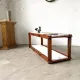 Italian modernist shelf in teak and Carrara marble, 1950s