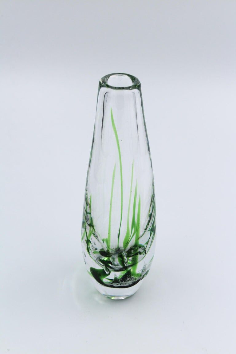 Vicke Lindstrand Glass Vase by Kosta 1960s
