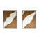 Brown and white relief diptych panels