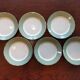 12 flat plates Villeroy & Boch Mettlach celadon green and vintage gold 1960s