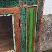 Glazed wooden sideboard with 2 doors