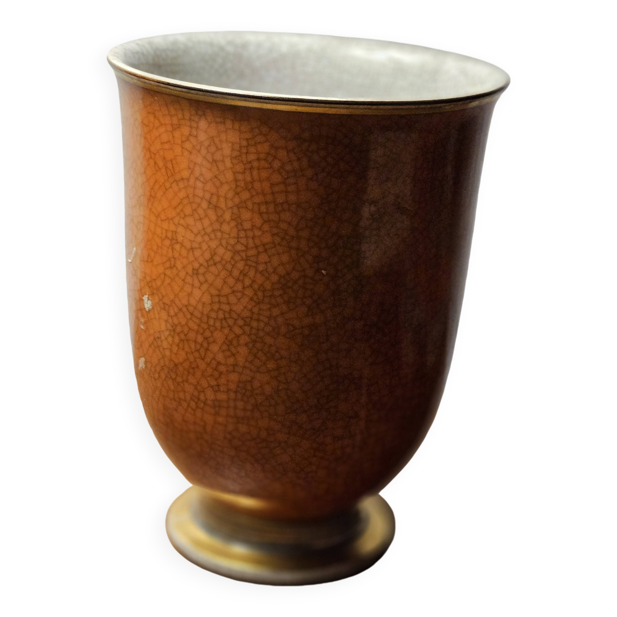 Royal Copenhagen Crackle Glaze Vase